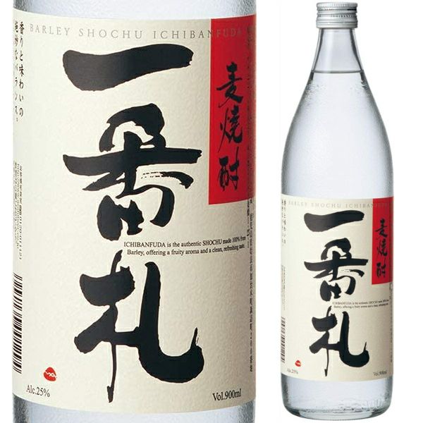 アサヒビール　麦焼酎　25°　一番札　900ml