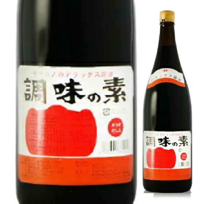 味噌平醸造　ヤマコノのデラックス醤油　調味の素　瓶　1.8L