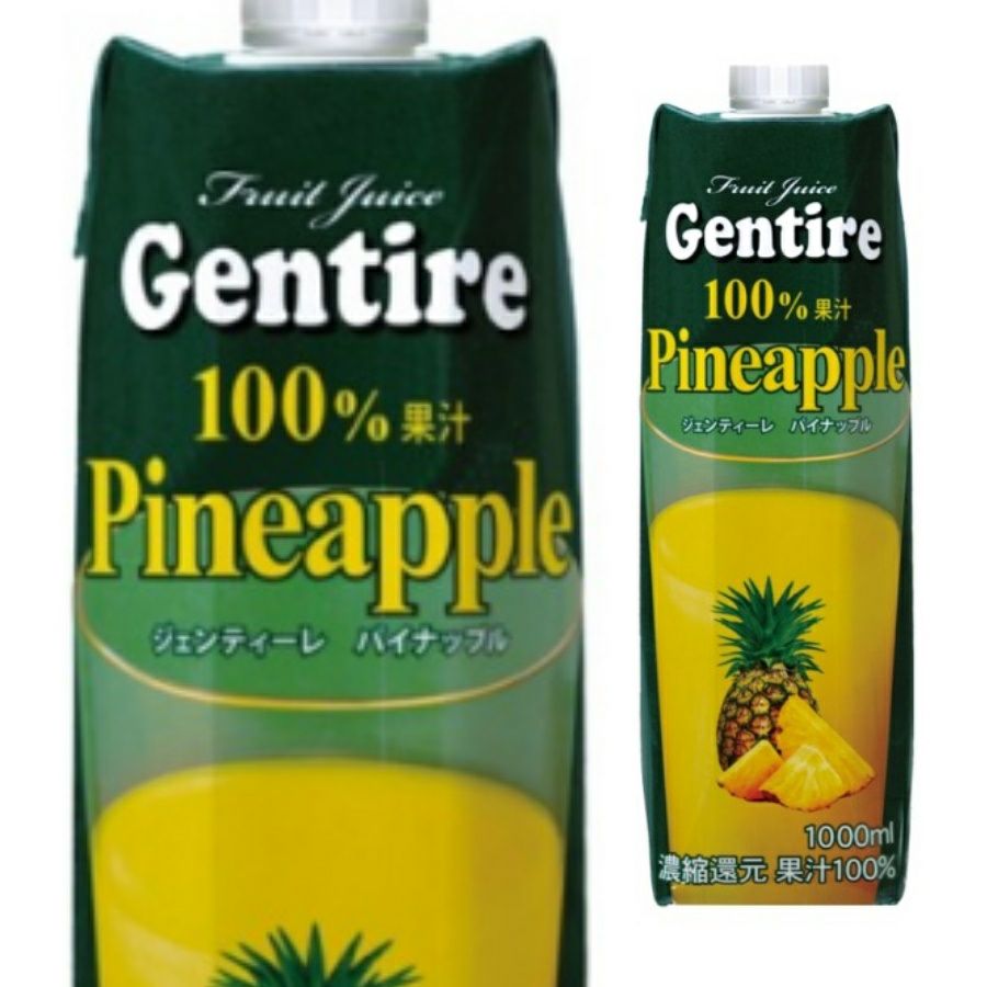 Gentireジェンティーレ パイナップルジュース 紙パック 1L 12本