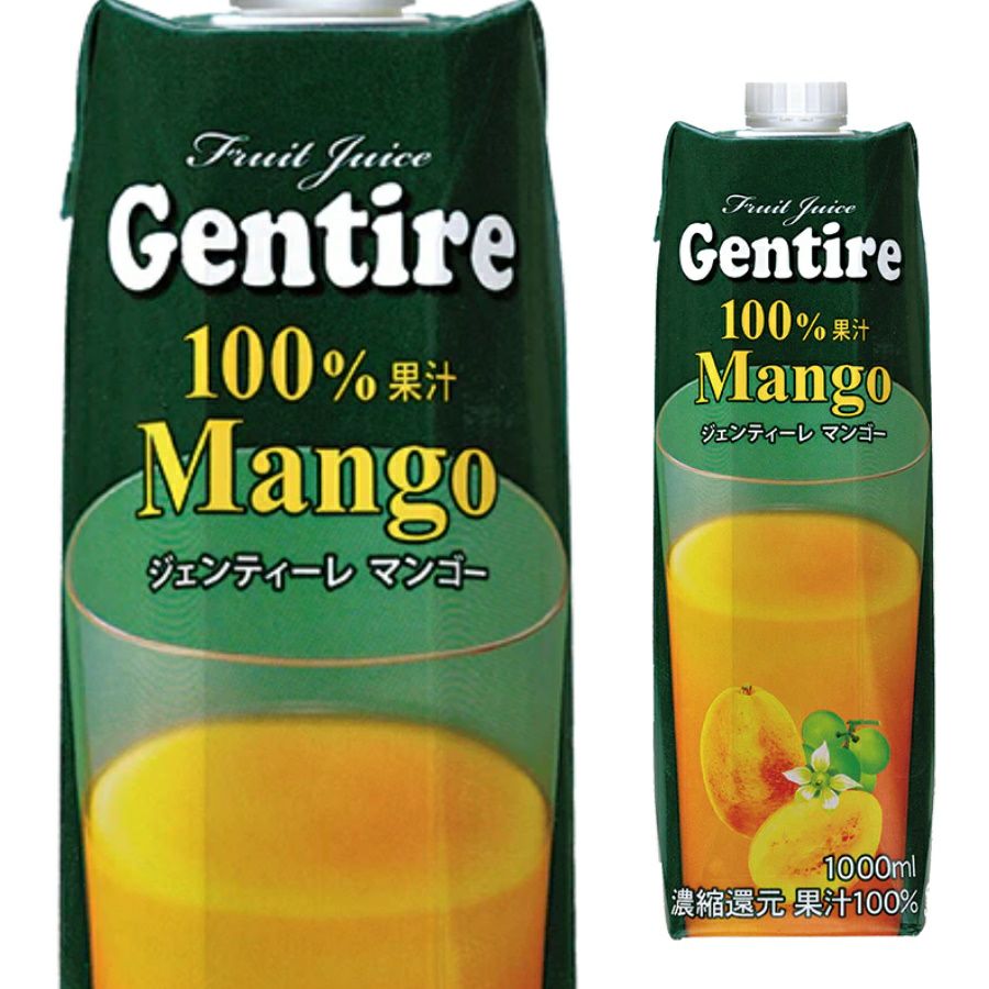 Gentireジェンティーレ マンゴージュース 紙パック 1L 12本/ケース